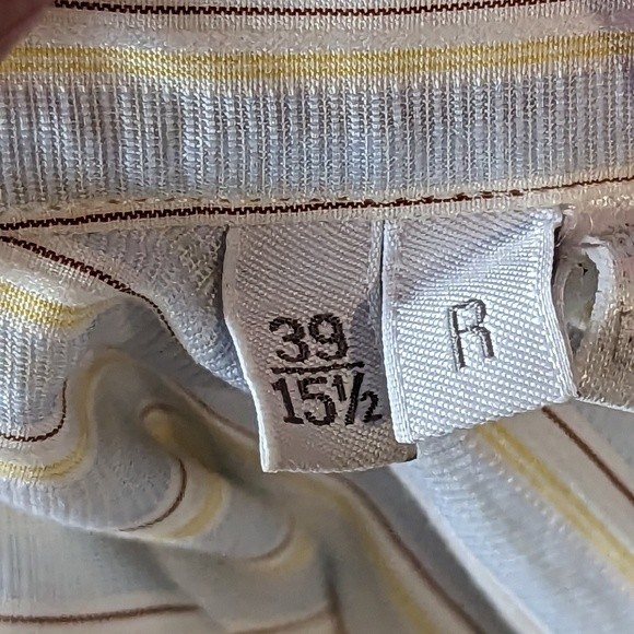 Ermenegildo Zegna Button Down Dress Shirt Portofino Comfort Size 39 - 15 1/2 - Picture 7 of 13